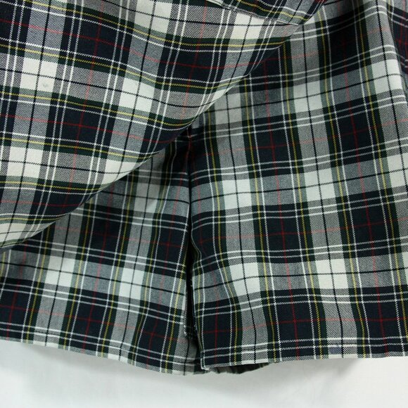 Flynn & OHara Girls Plaid Tartan Wrap Mini Skirt Skort Shorts School Uniform 8 - Picture 2 of 8